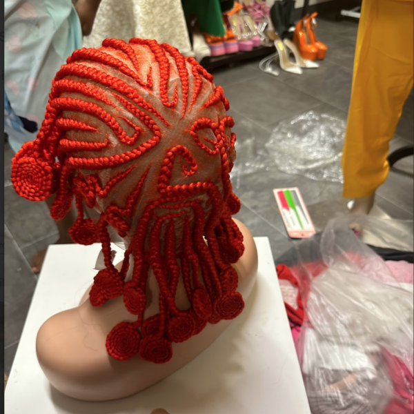 Fiery Red Tribal Braids with Curly Tips Product