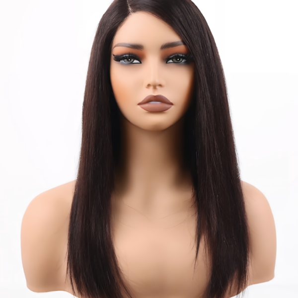 Silky Straight Natural Black Mid-Length