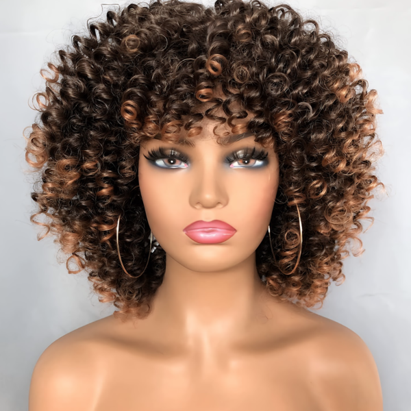 Honey Highlighted Kinky Curly Fro