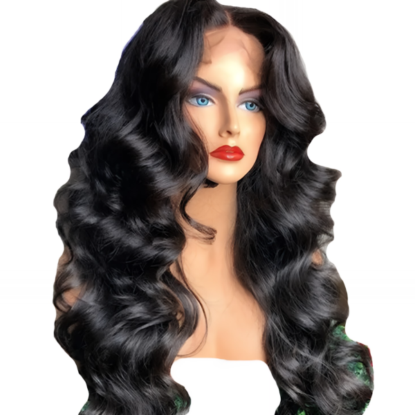 High-Volume Jet Black Hollywood Waves
