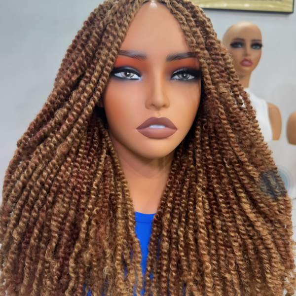 Golden Brown Spring Twist Fro